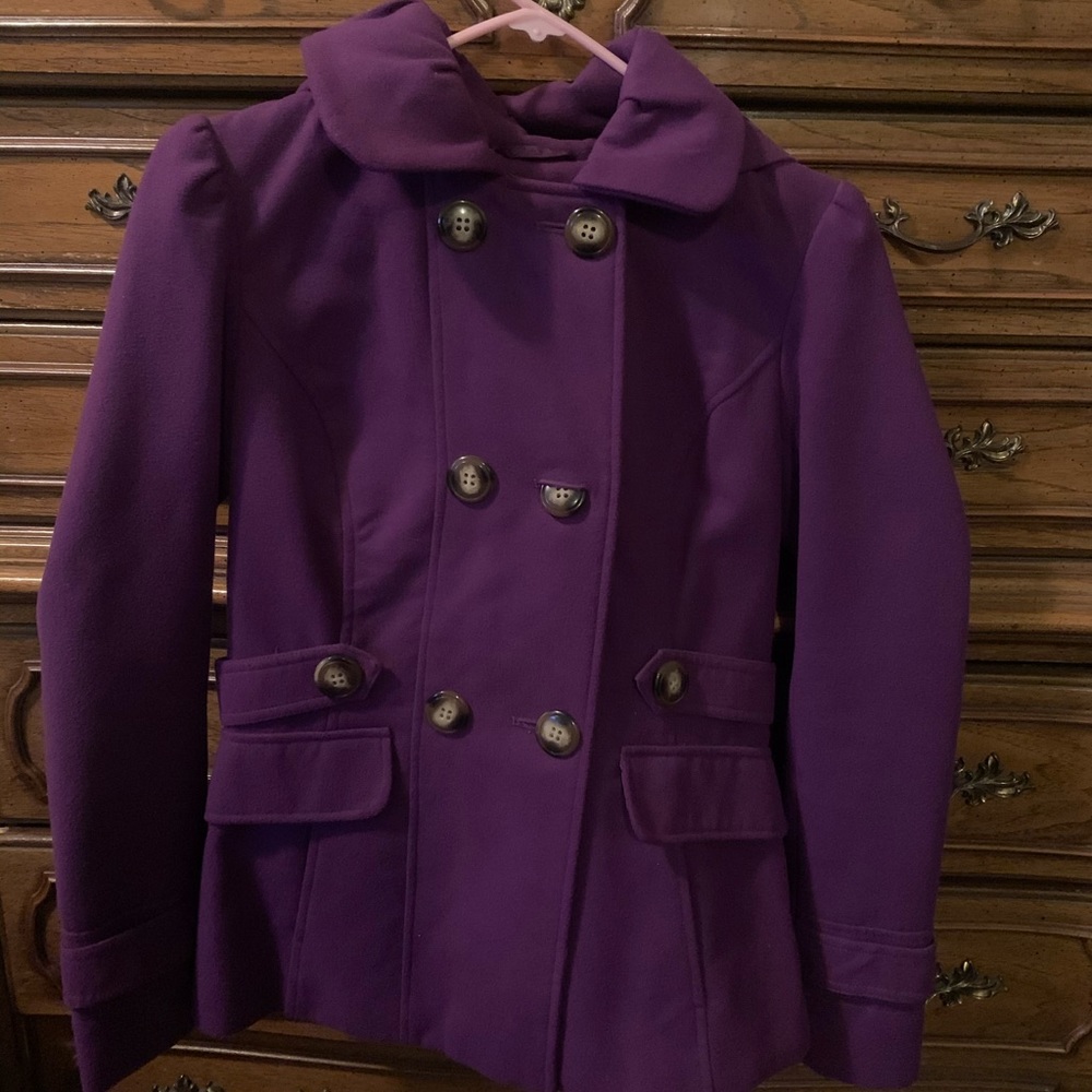 Pink Envelope Purple jacket.